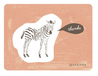 Zebra Cutout Thank You Cards