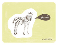 Zebra Cutout Thank You Cards