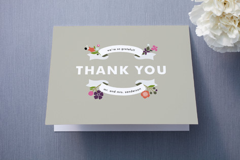 Banner and Branches Thank You Cards