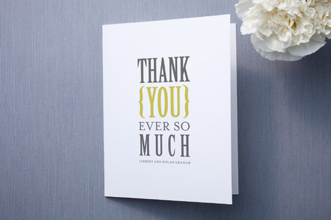 Bold Brackets Thank You Cards