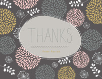 Thanks a Bunch of Mums Thank You Cards