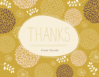 Thanks a Bunch of Mums Thank You Cards