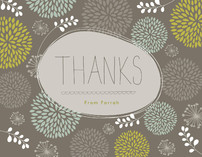 Thanks a Bunch of Mums Thank You Cards