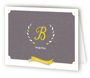 Laurel Wreath Monogram Thank You Cards