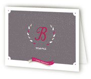 Laurel Wreath Monogram Thank You Cards