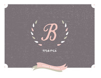 Laurel Wreath Monogram Thank You Cards