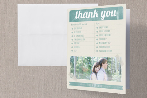 Vintage Survey Thank You Cards