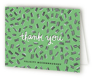 Hatch Mark Pattern Thank You Cards