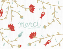 Beaucoup de Fleurs Thank You Cards