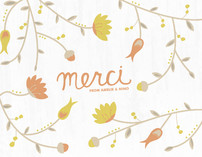 Beaucoup de Fleurs Thank You Cards