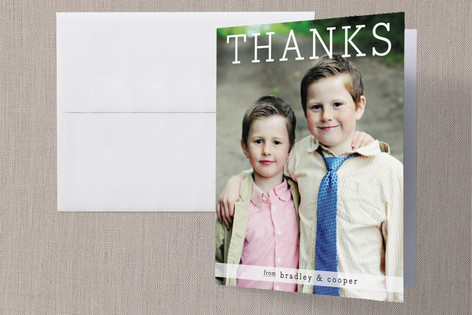 Thanks from the Boys Thank You Cards