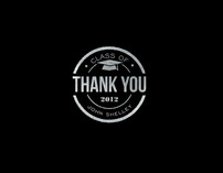 Simple Graduate Thank You Cards