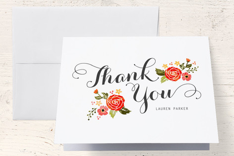 Bouquet Thank You Cards