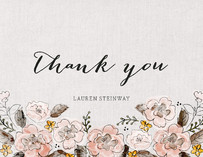Garden Rose Thank You Cards