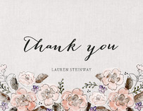 Garden Rose Thank You Cards