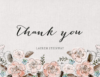 Garden Rose Thank You Cards
