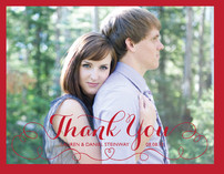 Cursive Line Thank You Cards