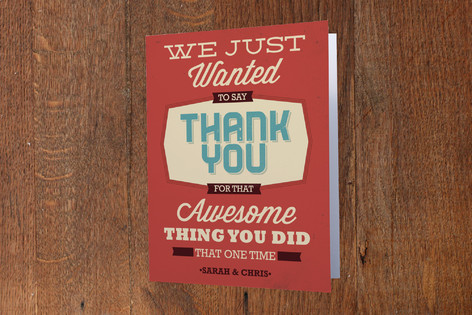 Thanks for the Thing Thank You Cards