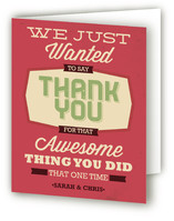 Thanks for the Thing Thank You Cards