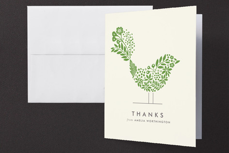 Floral Fringe Thank You Cards