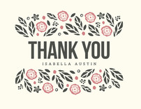 Bold Botanicals Thank You Cards