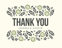 Bold Botanicals Thank You Cards