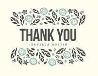 Bold Botanicals Thank You Cards