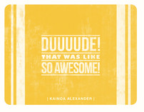 Duuude! Thank You Cards