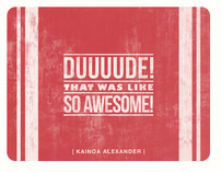 Duuude! Thank You Cards