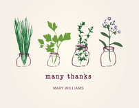 Thank You Herbs Thank You Cards