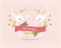 Merci Banner Thank You Cards