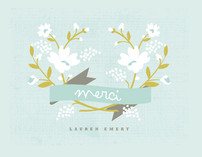 Merci Banner Thank You Cards