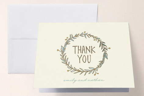Wreath of Thanks Thank You Cards