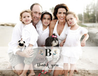 Berry Monogram Thank You Cards