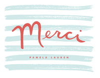 French Stripes Thank You Cards