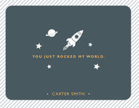 Rock My World Thank You Cards