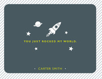 Rock My World Thank You Cards