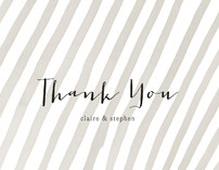 Stripey Thank You Cards