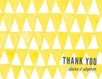 Triangular Thank You Cards