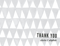 Triangular Thank You Cards