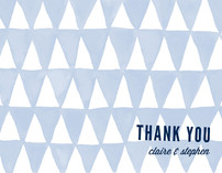 Triangular Thank You Cards
