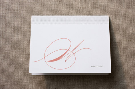 Classic Monogram Thank You Cards