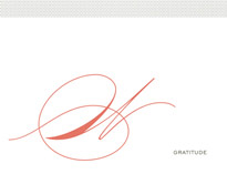 Classic Monogram Thank You Cards