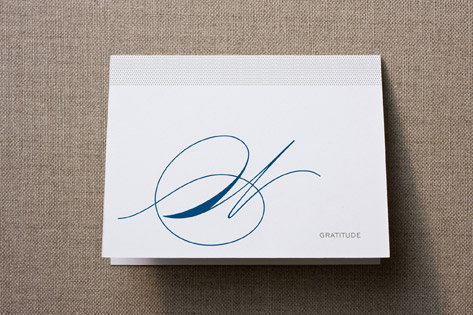 Classic Monogram Thank You Cards