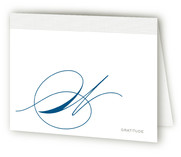 Classic Monogram Thank You Cards