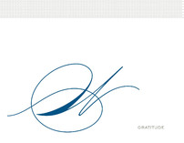 Classic Monogram Thank You Cards