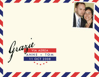 float + airmail Thank You Cards