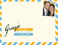 float + airmail Thank You Cards