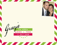 float + airmail Thank You Cards