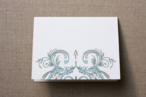 Letter Swirl Thank You Cards